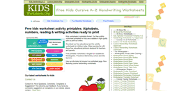 Desktop Screenshot of kidsworksheets.org