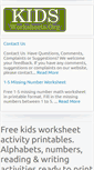 Mobile Screenshot of kidsworksheets.org